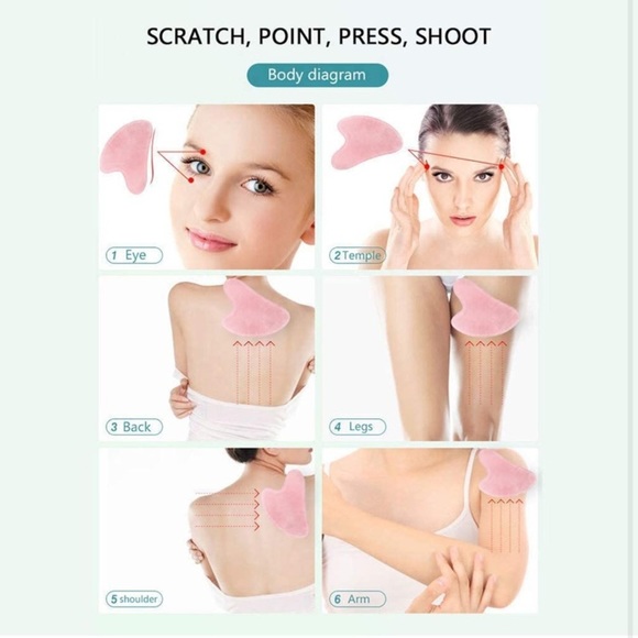 2 for $40 Gua Sha Rose Quartz (Natural Crystal) - Picture 8 of 12